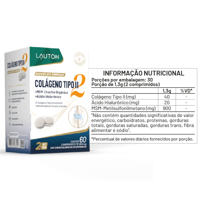 COLÁGENO TIPO II  60 COMPRIMIDOS LAUTON