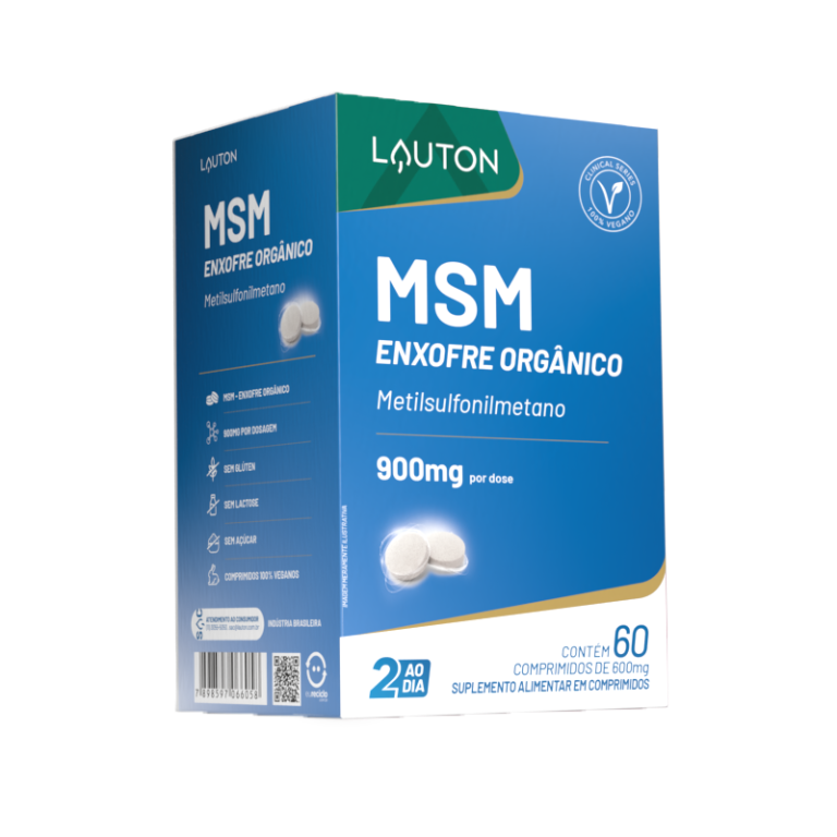 MSM - METIL SULFONIL METANO  450mg (enxofre) 60 COMPRIMIDOS LAUTON