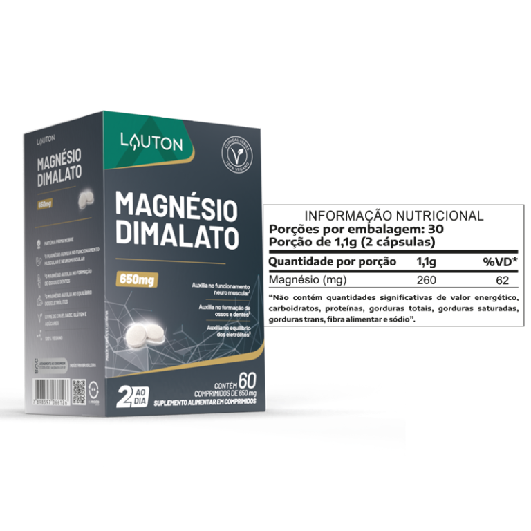 MAGNÉSIO DIMALATO MAX 60 caps LAUTON