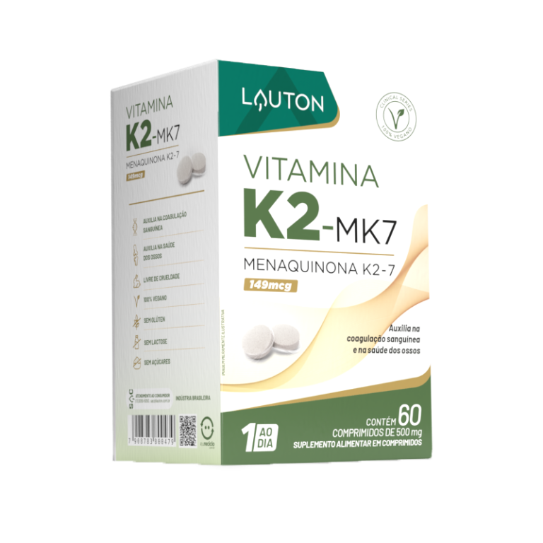 VITAMINA K2 MK7 100mcg 60 COMPRIMIDOS (1 ao dia) LAUTON