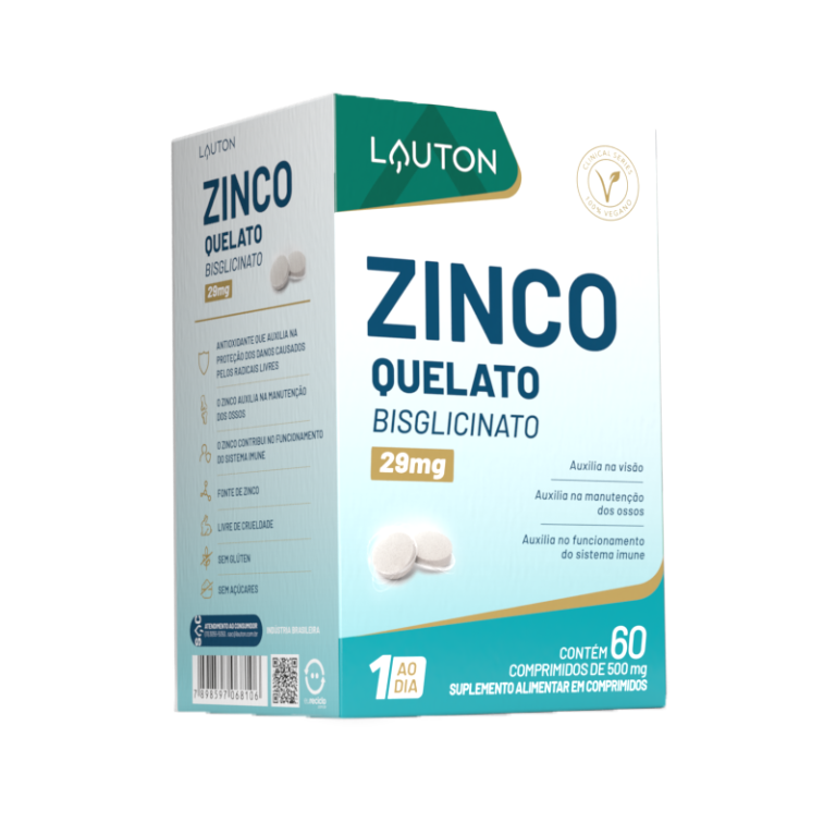 ZINCO QUELATO 60 COMPRIMIDOS (1 ao dia) 29MG LAUTON