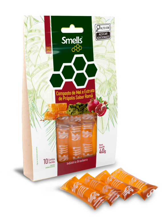 CARTELA SACHE MEL PRÓPOLIS E ROMÃ 40g