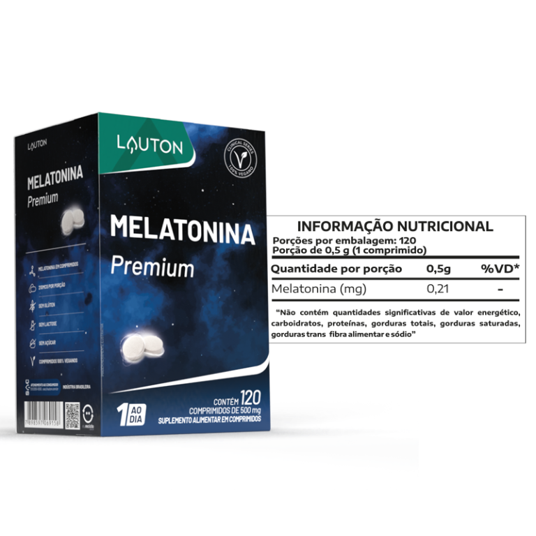 MELATONINA 210mcg 120 COMPRIMIDOS (1 ao dia) LAUTON