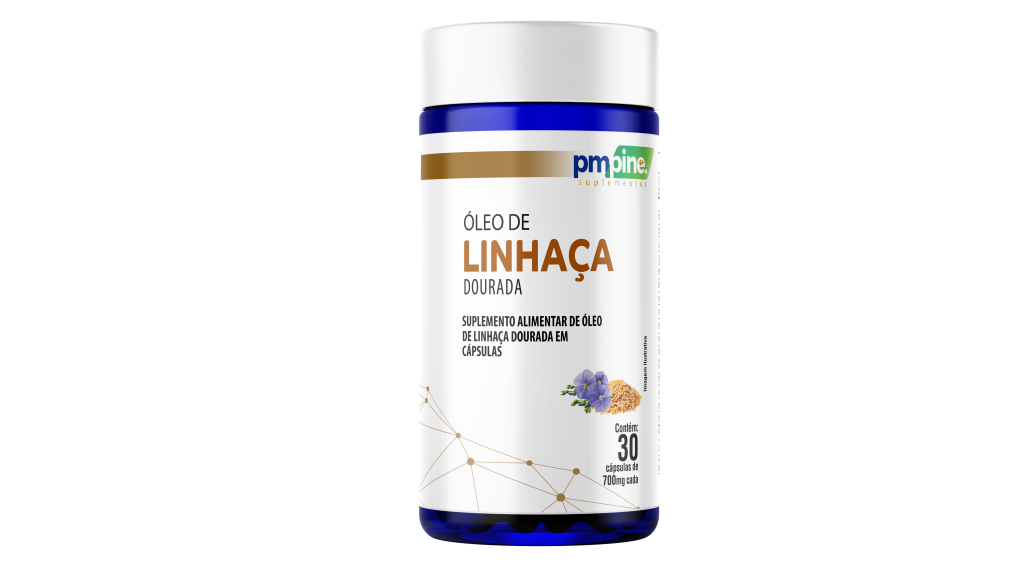 ÓLEO DE LINHAÇA DOURADA 700mg 30caps (1 ao dia) PMPINE