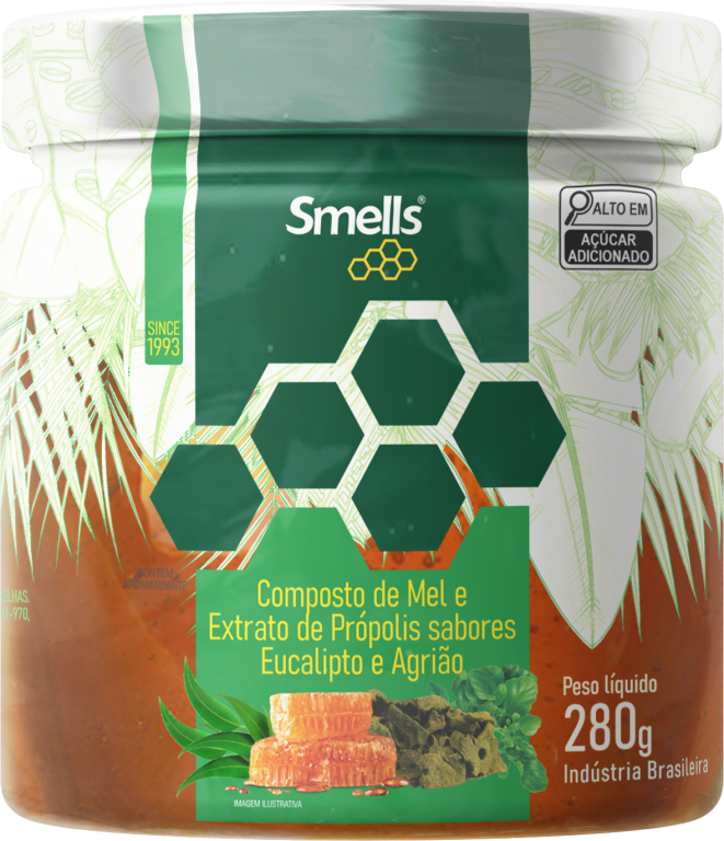 POTE DE MEL PRÓPOLIS EUCAPIPTO E AGRIÃO SMELLS 280g