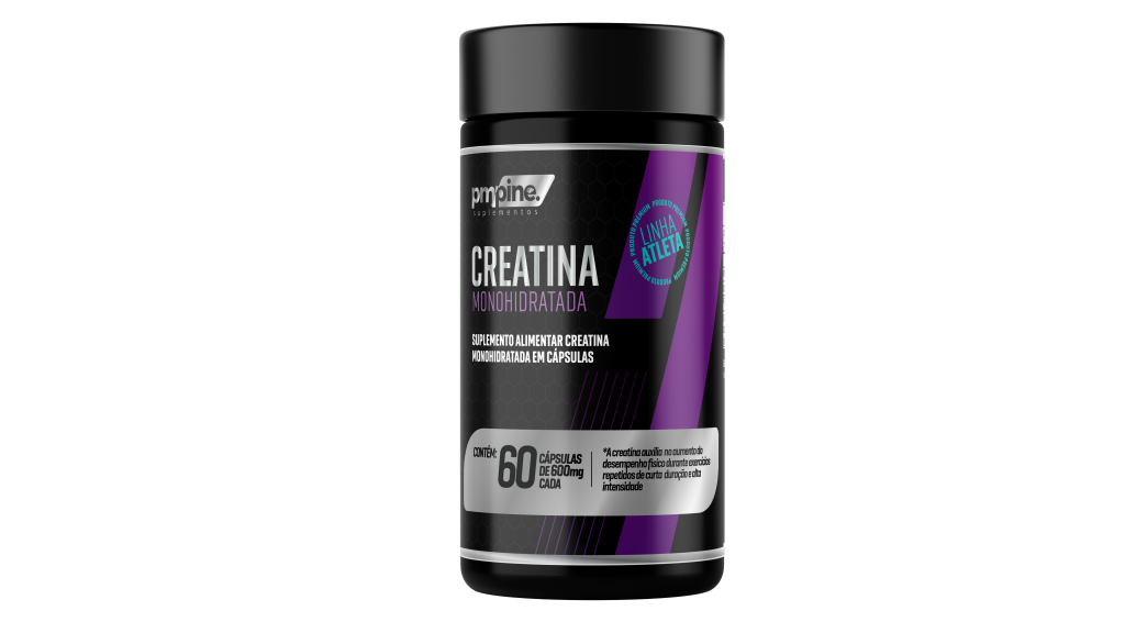CREATINA MONOHIDRATADA 100% PURA 600mg 60caps PMPINE