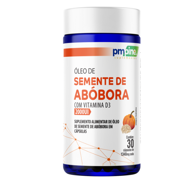 ÓLEO DE SEMENTE DE ABÓBORA COM VIT D3 1340mg 30caps (1 AO DIA)