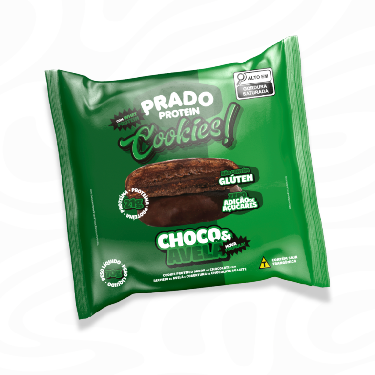 COOKIE  CHOCO C/ CREME DE AVELÃ DP C/ 10un (21g PROTEÍNA)