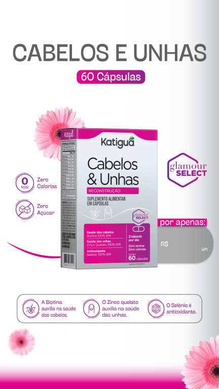 CABELOS E UNHAS 60 CAPS KATIGUA