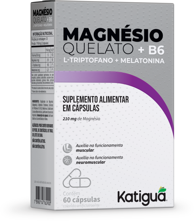 MAGNESIO QUELATO 210MG+TRIP+MELAT 60CAPS KATIGUA