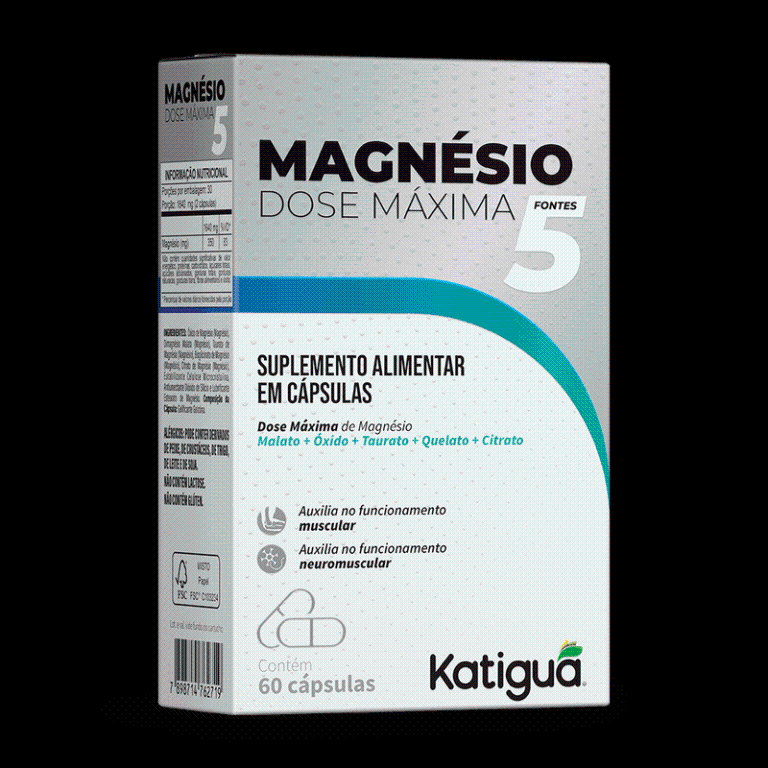 MAGNESIO 5 FONTES DOSE MAXIMA 60CAPS KATIGUA