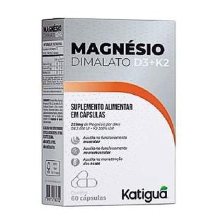 MAGNESIO DIMALATO + D3 + K2 60CAPS KATIGUA