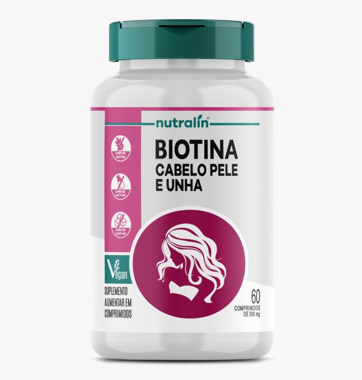 BIOTINA CABELO PELE UNHA 60 COMPS - NUTRALIN