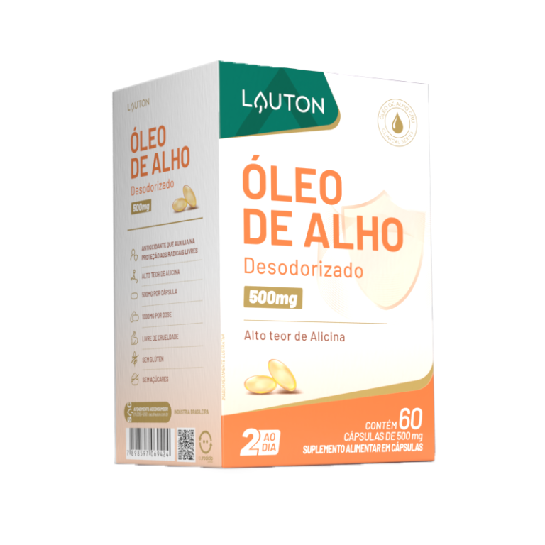 ÓLEO DE ALHO DESODORIZADO 60caps 500mg
