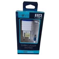 CARREGADOR FONTE C/CABO V8 2.1A C/2 USB