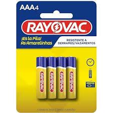 PILHA AAA RAYOVAC AMARELINHA C/4