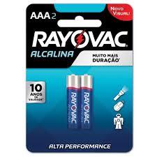 PILHA AAA RAYOVAC ALCALINA C/2