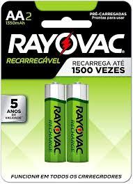 PILHA AAA - RAYOVAC RECARREGÁVEL C/2 600mAh