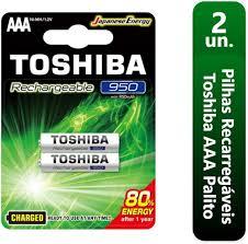 PILHA AAA - TOSHIBA RECARREGÁVEL C/2 950 mAh