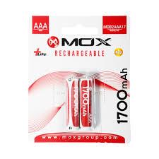PILHA AAA - MOX RECARREGÁVEL C/2 1700 mAh