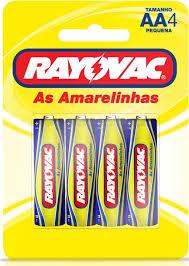 PILHA AA RAYOVAC AMARELINHA C/4