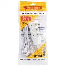 EXTENSÃO ELÉTRICA 2P 0,75MM 1,5M - MEGATRON C/3 TOMADAS