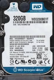 HD-320GB NOTEBOOK WD3200BEVT DISCO RÍGIDO-SATA