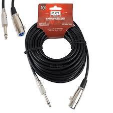 CABO MICROFONE-10M-CANNON (XLR) + P10 MONO