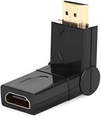 ADAPTADOR HDMI MACHO X HDMI FEMEA ÂNGULO AJUSTÁVEL 90/180º