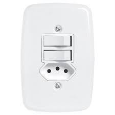 INTERRUPTOR 1 TC + 2TOM 2P+T 10A BRANCA