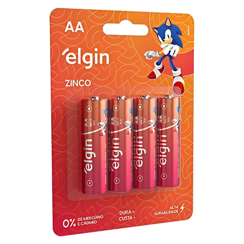 PILHA AA ZINCO CARVAO ELGIN R06 82185 C/40 PILHAS
