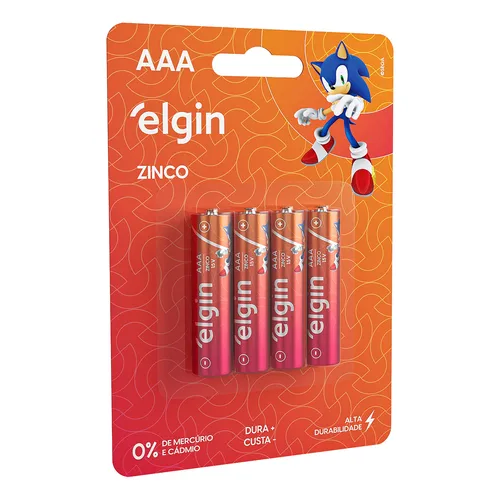 PILHA AAA ZINCO CARVAO ELGIN R06 82239 C/40 PILHAS