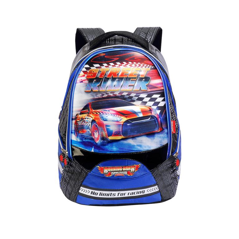 MOCHILA BURNING RIDER CBUR0801822 INFANTIL AZUL ROYAL 3D