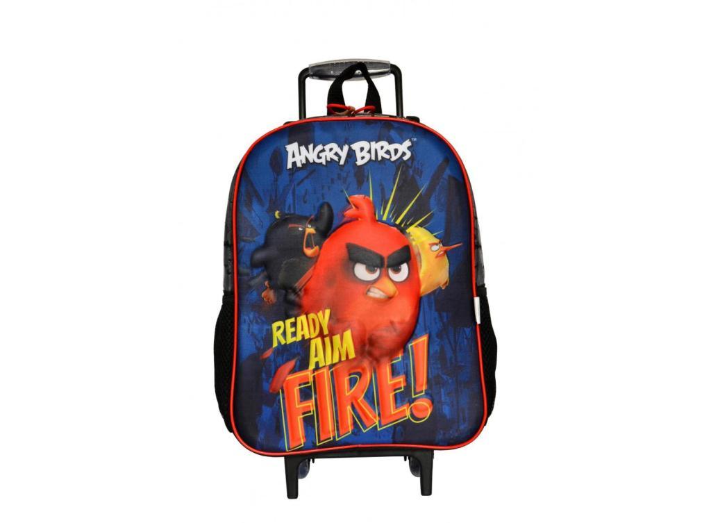 MOCHILA C/RODAS ANGRY BIRDS ABC801502 3D