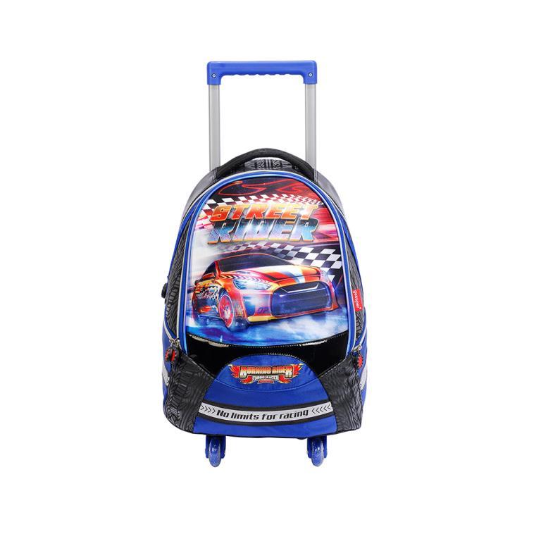 MOCHILA C/RODAS BURNING RIDER DBUR0801822 INFANTIL AZUL ROYAL 16 3D