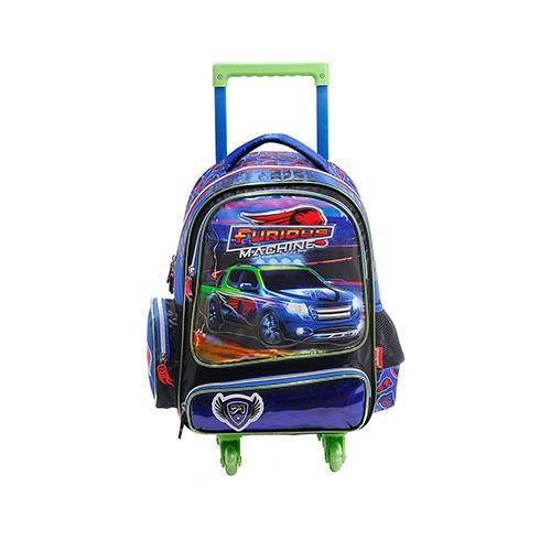 MOCHILA C/RODAS FURIOUS MACHINE DBUR0801722 INFANTIL AZUL ROYAL 16