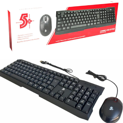 COMBO OFFICE - MOUSE E TECLADO 5+ KC-500