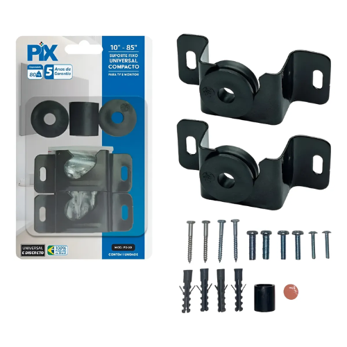 SUPORTE TV - FIXO UNIVERSAL - 10 A 85 - COMPACTO - PX-30 PIX