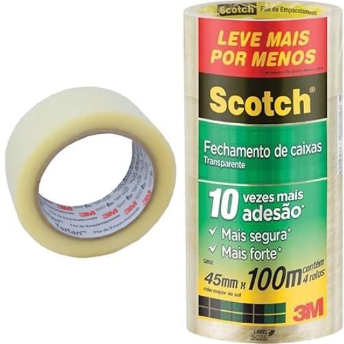 FITA ADESIVA 45MMX100M SCOTCH TRANSP 5802 3M