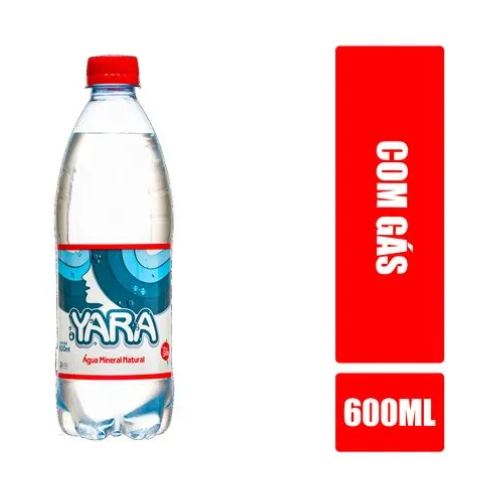 ÁGUA MINERAL YARA C/ GÁS PET 600ML