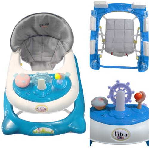 ANDADOR PARA BEBÊ ULTRA BABY, COR AZUL, CERTIFI. DE CONFORMIDADE INMETRO ANDADORES INF IN2520425 BRINQUEDO IN250525 CX6