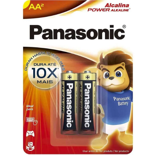 PILHA ALCALINA PANASONIC AA LR6-2BT480 10X2