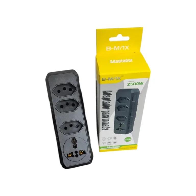 ADAPTADOR DE TOMADA (BENJAMIN) PINO TRIPLOLAR, TRES SAIDAS 3 TOMADAS, 2 USB E 1 UBS C