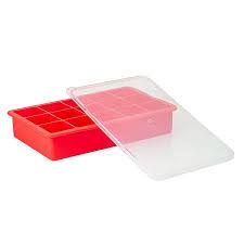 FORMA DE GELO DE SILICONE COM TAMPA DE PLASTICO