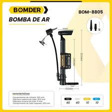 BOMBA DE AR MANUAL COMPACTA PARA BICICLETA