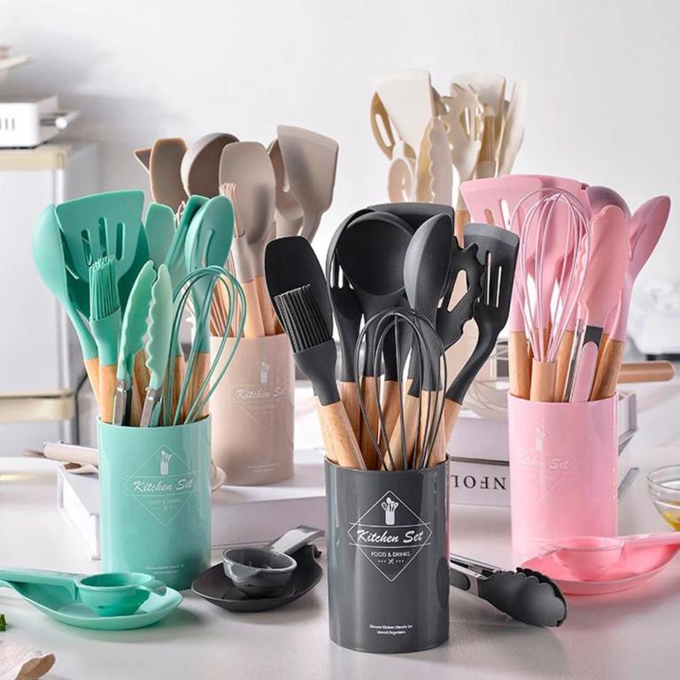 KIT COZINHA 12 PEÇAS SILICONE