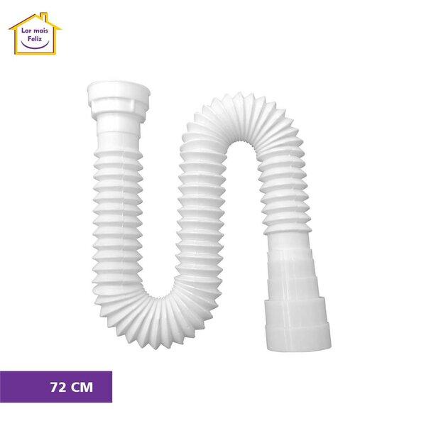 SIFAO SANFONADO 72CM BRANCO ROSCADO TOP FLEX BRANCO 72CM ROSCAVEL