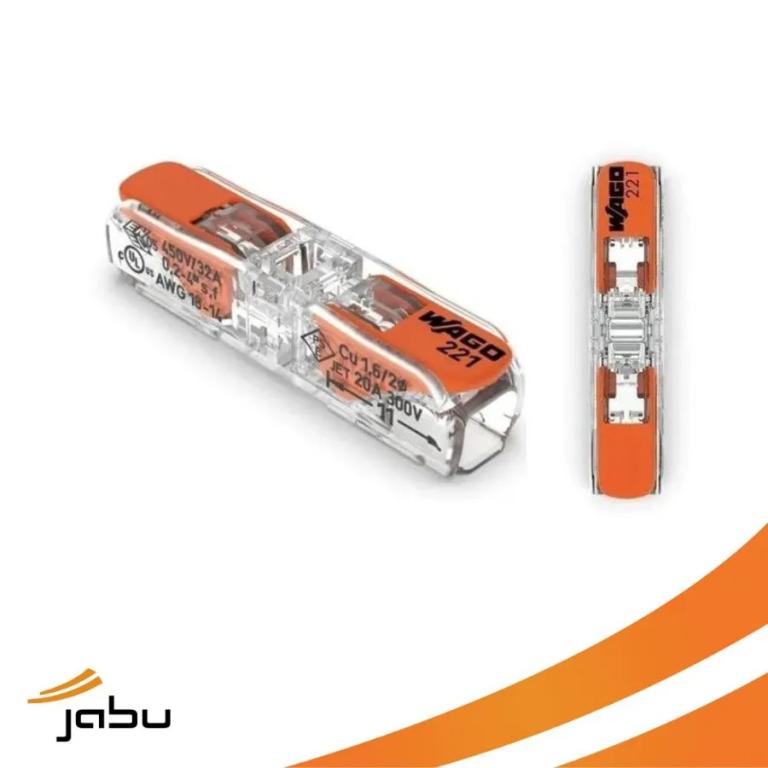 CONECTOR WAGO EMENDA   ATÉ 4MM 450V / 32 A  -  AWG 18 / 14