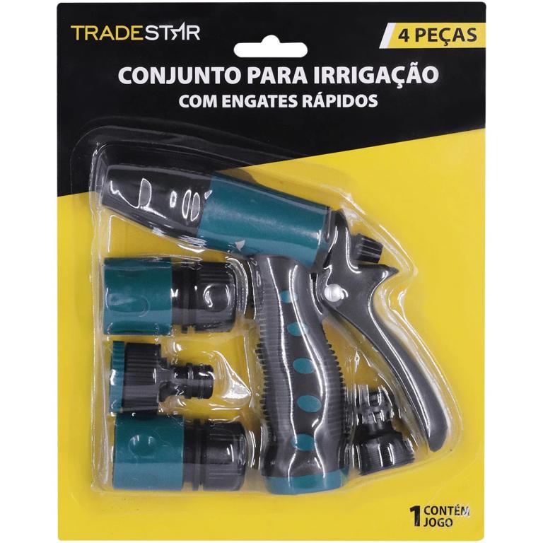 CONJUNTO PARA IRRIGACAO C/ HIDROPISTOLA 4 PCS