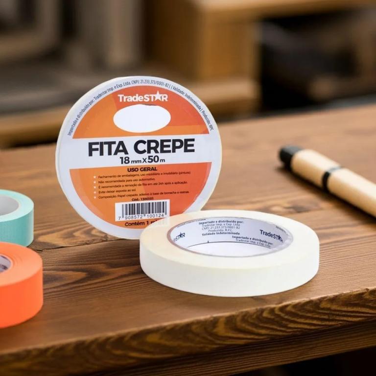 FITA CREPE P/ USO GERAL 18MM X 50M